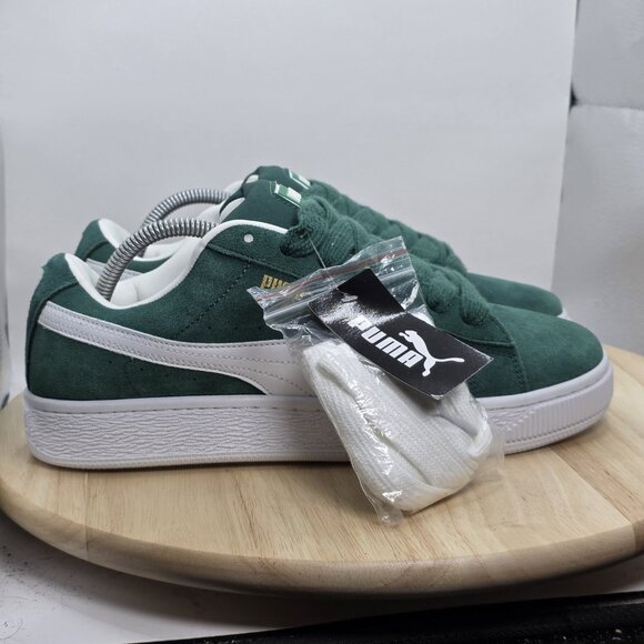 PUMA Hairy Suede Classic Vivid Green Size 8 Mens Brand New - Picture 3 of 8